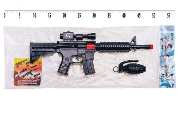 Іграшковий автомат-тріскачка "M16" з гранатою Golden Gun 803