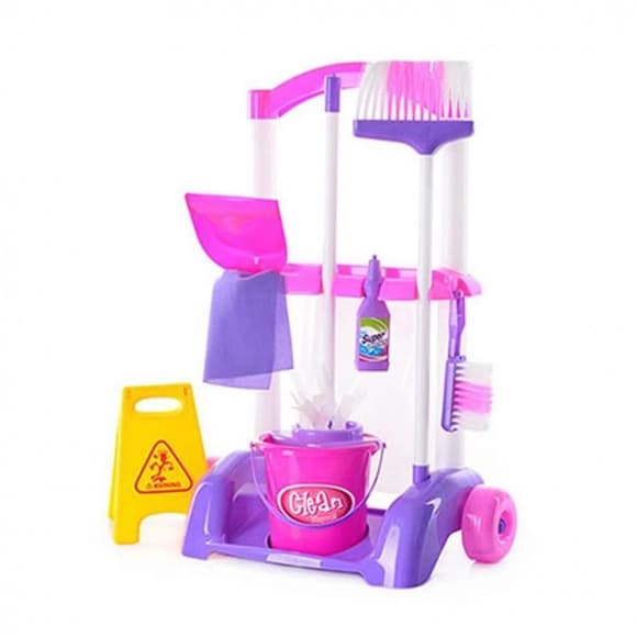 Игровой набор для уборки Limo Toy 667 K тележка, ведро, щетки, совок
