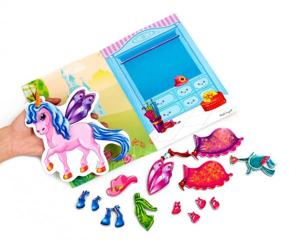 Гра магнітна одягалка «Єдиноріг» VT3204-27, 1 фігурка єдинорога, 18 магнітів