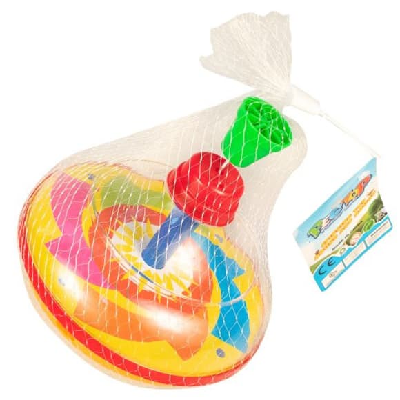 Дитяча іграшка Дзига заводна 850 в сітці, висота 13 см