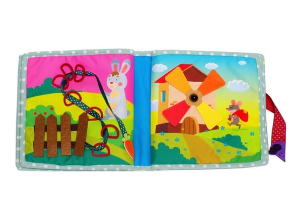 Текстильная развивающая книга для малышей Bambini "Котено к" 403648