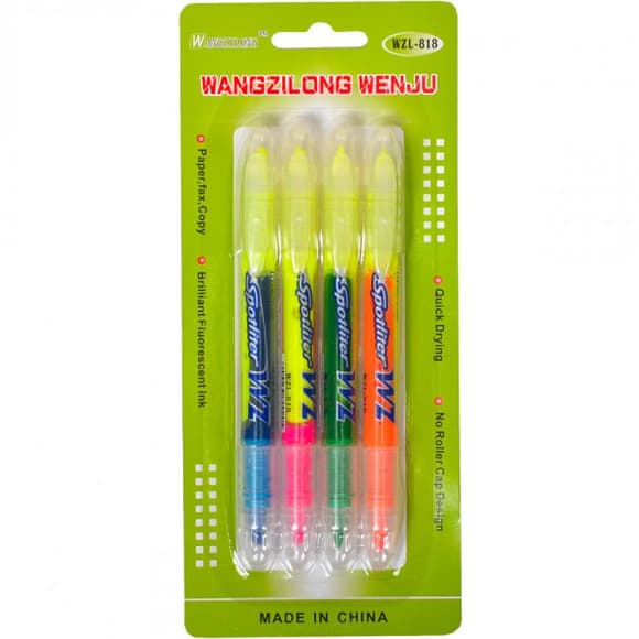 Набір текстових маркерів 818-4 двосторонні 4 кольори