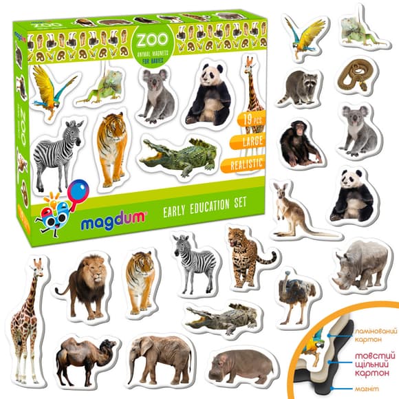 Набір магнітів Зоо 19шт ML4031-02 EN