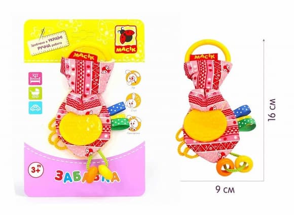 Забавка-прорізувач "Вушка рожеві" МС 030601-04