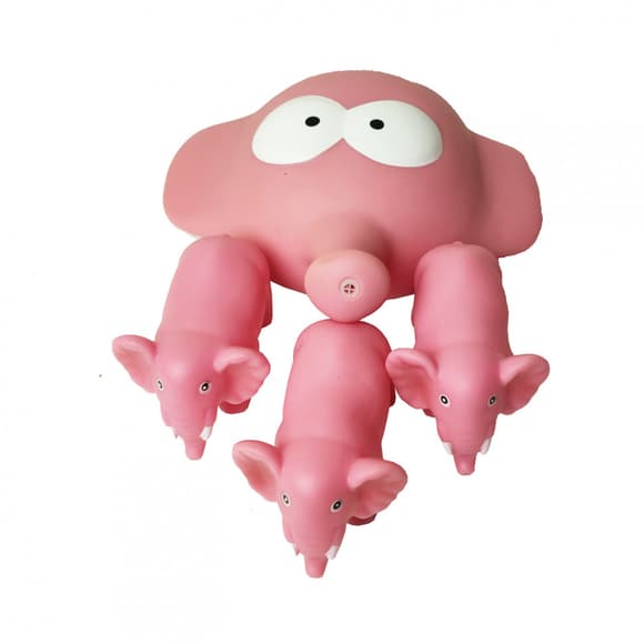 П ищалка Резиновое животное B-331 4шт в сетке 