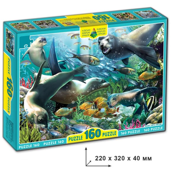 Пазлы "Моржи, тюлени, котики" 82999 ЕГ-08 160 элементов