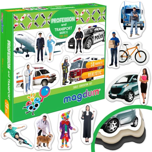 Дитячий набір магнітів Професії і транспорт ML4031-31 EN