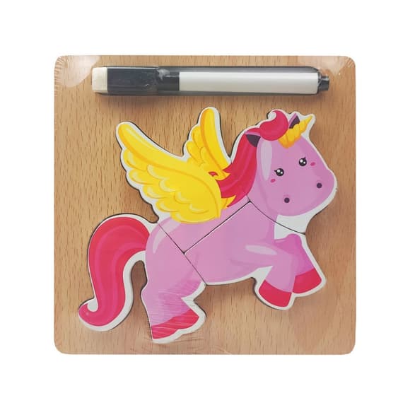 Деревянная игрушка Пазлы MD 2525 маркер, досточка для рисования