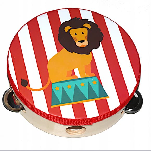 Дерев’яна іграшка Бубен MD 0367-1 діаметр 15 см 