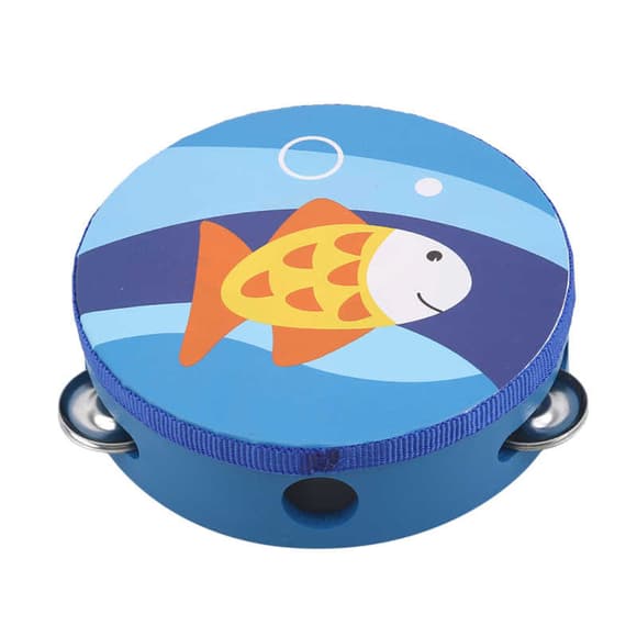 Дерев’яна іграшка Бубен MD 0367-1 діаметр 15 см 