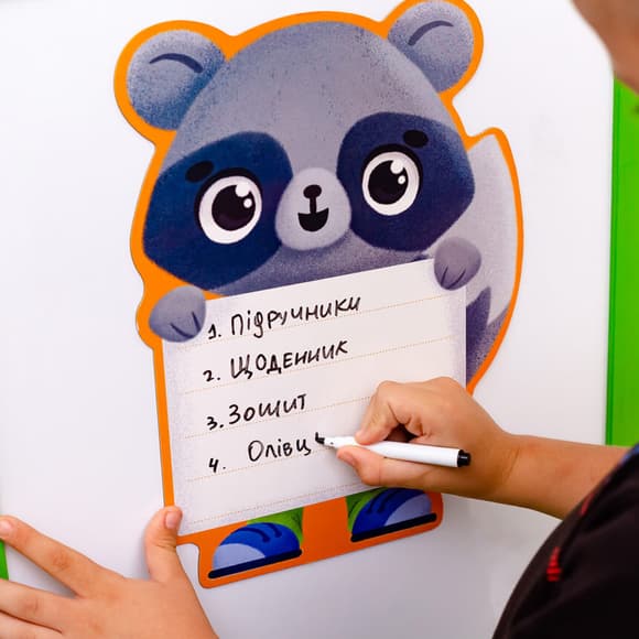 Магнітна дошка "Єнот" з маркеро м Vladi Toys VT3601-20 (укр.)