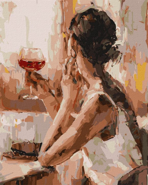 Картина по номерам "Загадочная незнакомка" Идейка KHO4843 40х50 см                                        