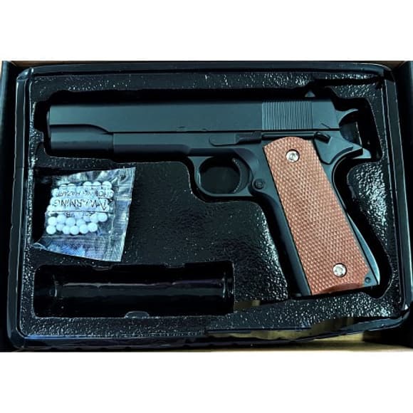 Детский пистолет на пульках "Colt M1911 Classic" Galaxy G13 металл-пластик черный