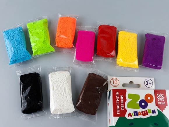 Пластилін легкий ZOOлипашки Коала" ZIRKA 140215 (10 різнокольорових стиків по 6 г)