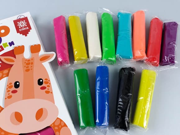 Тісто для ліплення ZOOлипашки "Жираф" ZIRKA 140211 (12 різнокольорових стиків по 35 г)