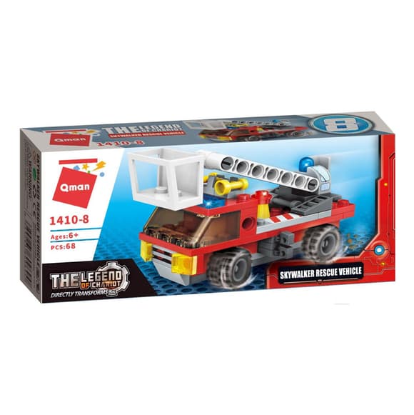 К онструктор Qman 1410-1-8 Пожарная техника, 79 дет