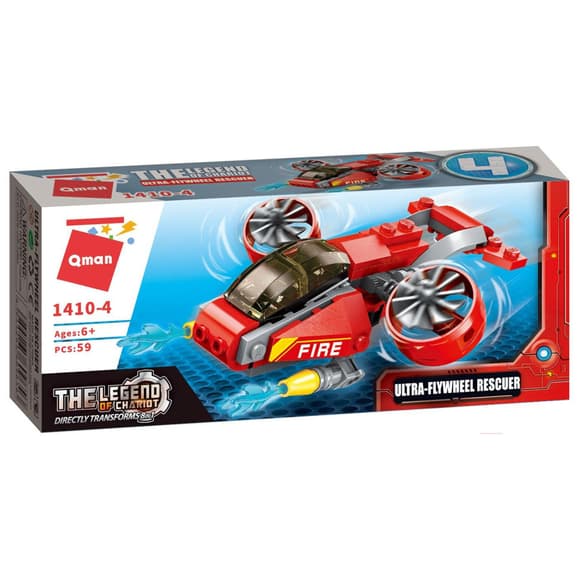 Конструктор Qman 1410-1-8 Пожежна техніка, 79 дет 