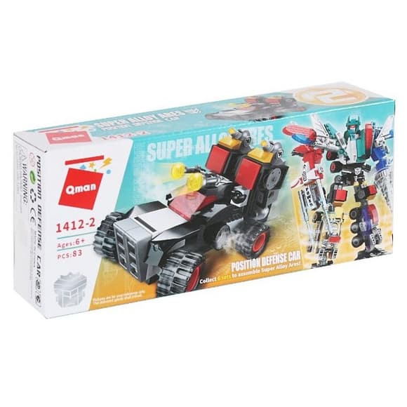 Дитячий Конструктор Qman 1412-1-6 транспорт, 79 дет 