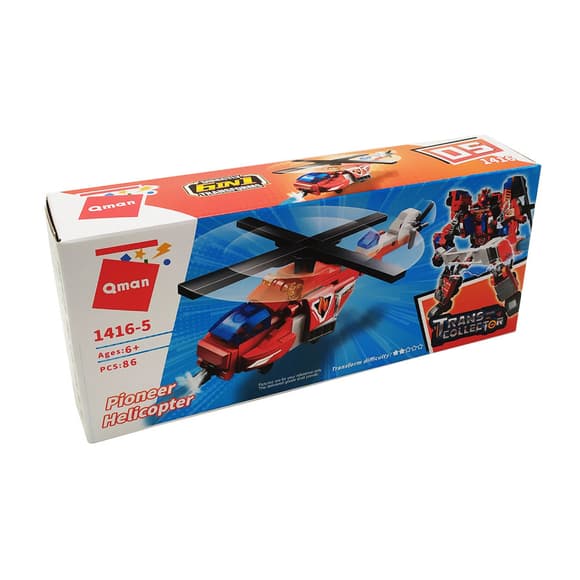 Дитячий Конструктор Qman 1416-1-6 транспорт, 88 дет 