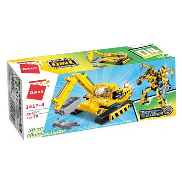 Дитячий Конструктор Qman 1417-1-6 будтехніка, 79 дет 