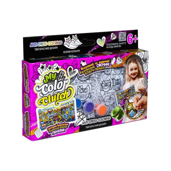 Пенал розмальовка "My color Clutch" Danko Toys CCL-01-01U 