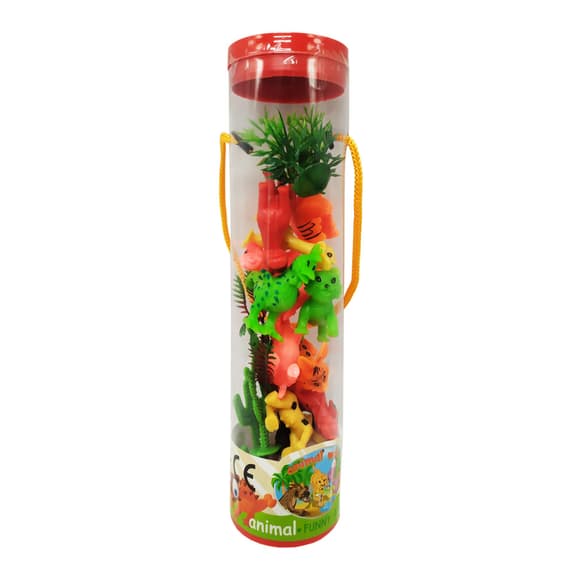 Дитячий набір тварин у колбі Bambi 3801, 12 шт предметів