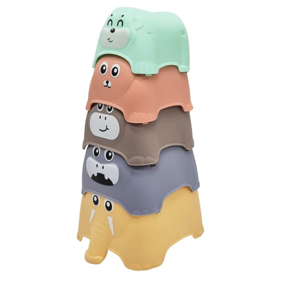 Игрушка для купания 666-01 Логика пирамидка  животные 