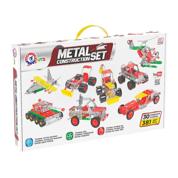 Конструктор металевий "Мегауніверсал ТехноК", арт. 4364TXK 381 подітий.