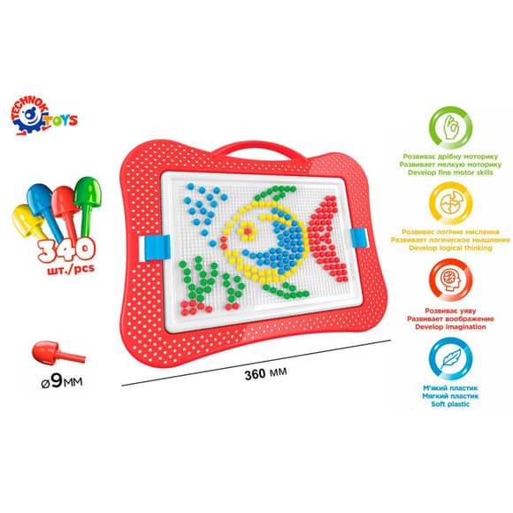 Игрушка "Мозаика 4 ТехноК", арт.3367TXK, 340 фишек