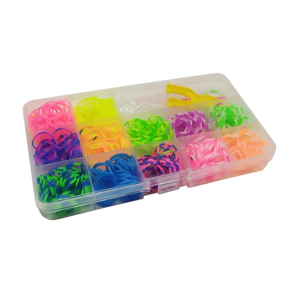 Набор резинок в коробке PR536, 600 шт для плетения браслетов