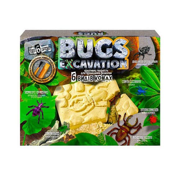 Дитячий набір для проведення розкопок "Bugs Excavation" Жуки Danko Toys BEX-01U Укр