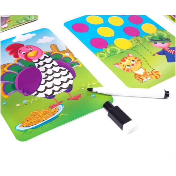 Настільна гра Пиши та витирай "Ферма" Vladi Toys  VT5010-19 укр