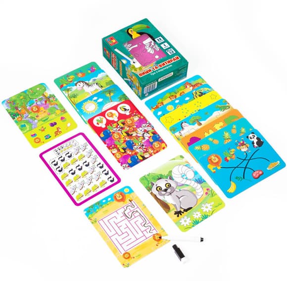 Настольная игра Пиши и вытирай "Зоопарк" Vladi Toys VT5010-20 укр