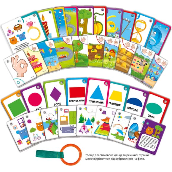 Набір навчальних карток "Цифри та фігури" Vladi Toys VТ2000-11 укр