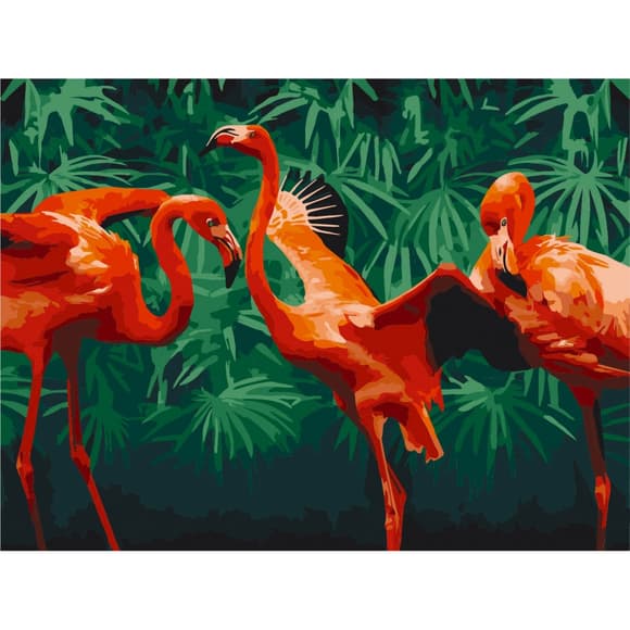Картина по номерам "Фламинго" Bambi 11666-NN 30х40 см