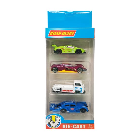 Набір металевих машин в коробці 4 шт, 698-04S-1-3