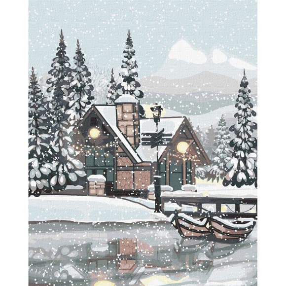 Картина за номерами "Сніжна тиша" ©akvamarinel_art Ідейка KHO2873 40х50 см