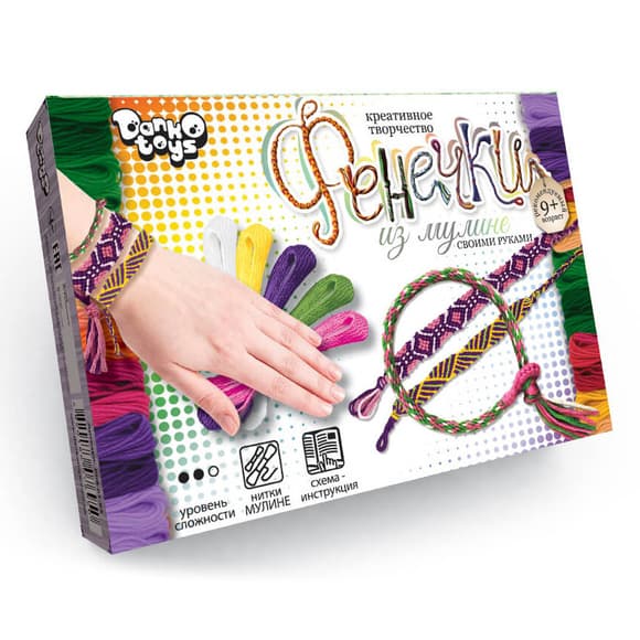 Набір креативної творчості "Фенечки" Danko Toys FIM-01-01-08 з муліне