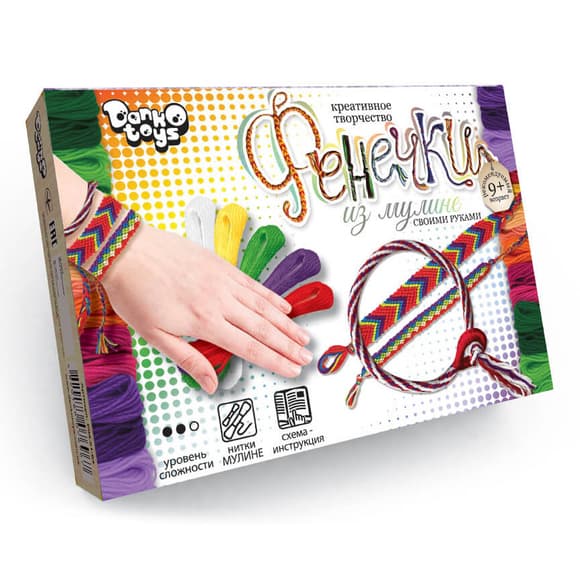 Набір креативної творчості "Фенечки" Danko Toys FIM-01-01-08 з муліне