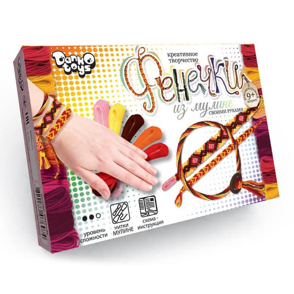 Набір креативної творчості "Фенечки" Danko Toys FIM-01-01-08 з муліне