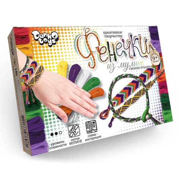Набір креативної творчості "Фенечки" Danko Toys FIM-01-01-08 з муліне