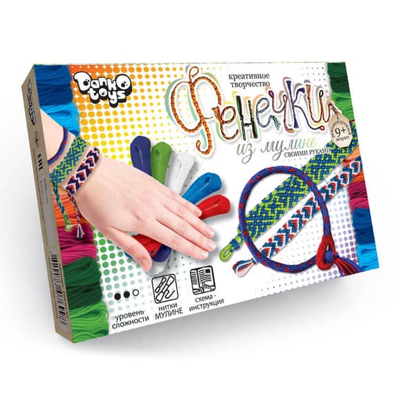 Набір креативної творчості "Фенечки" Danko Toys FIM-01-01-08 з муліне