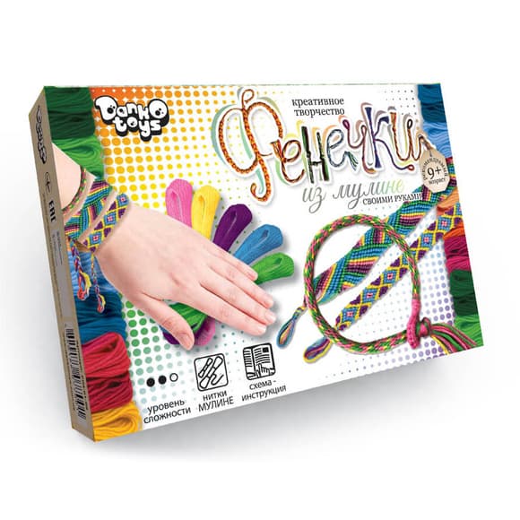 Набор креативного творчества "Фенечки" Danko Toys FIM-01-01-08 из мулине