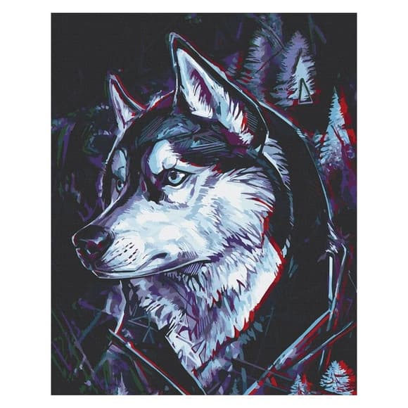 Картина за номерами "Друг Хаскі" Art Craft 11674-AC 40х50 см                                              