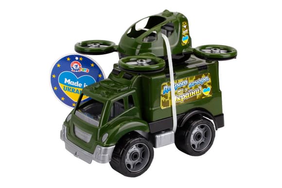 Дитяча іграшка "Військовий транспорт" ТехноК 7792 машинка з квадрокоптером