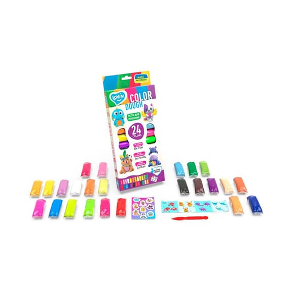 Тісто для ліплення "Color" Lovin 41184, 24 кольорів