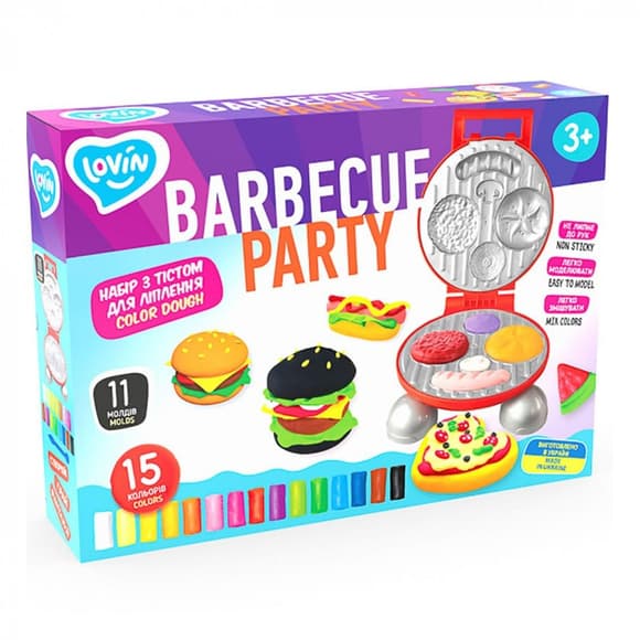 Набор для креативного творчества с тестом "Barbecue Party" TM Lovin 41194, 15 цветов                        
