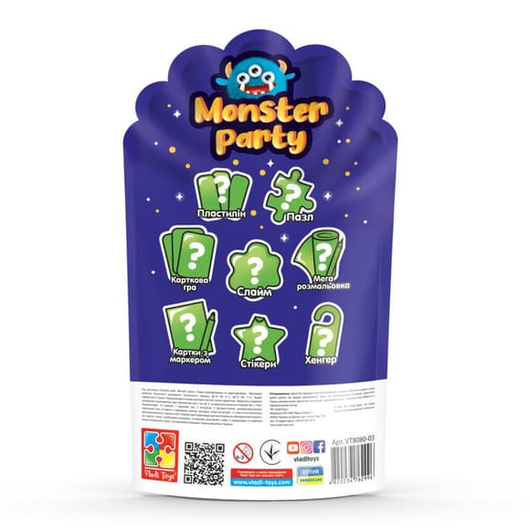 Набір сюрпризів Surprise pack "Monster party" Vladi Toys VT8080-03 Укр
