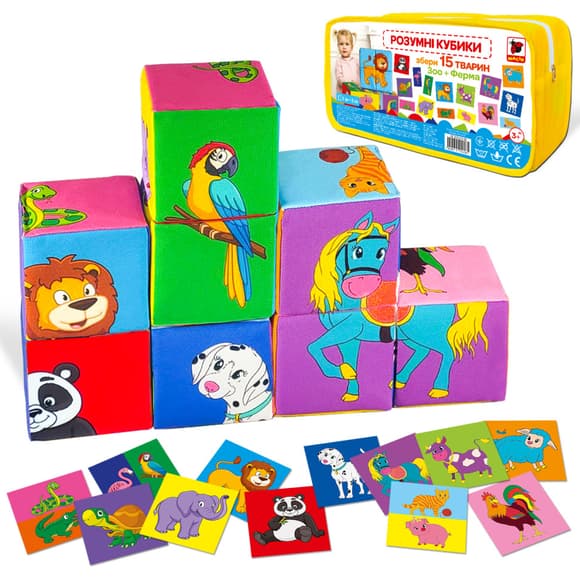 Набір м'яких кубиків "Розумні кубики" Macik МС 090501-06