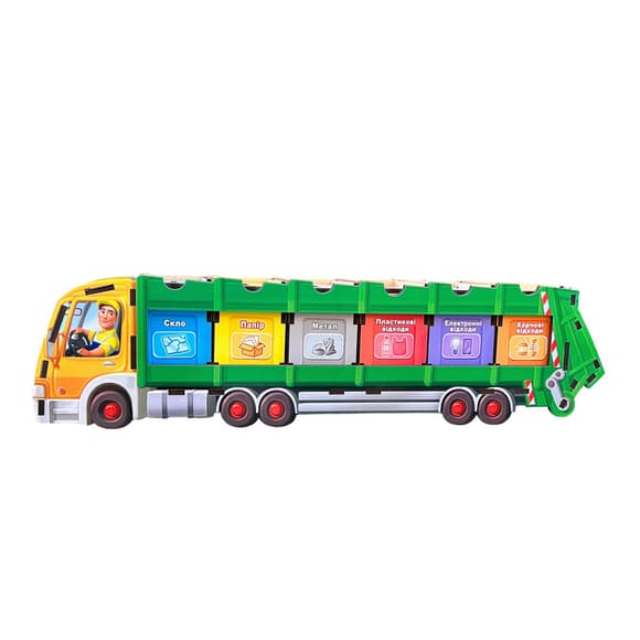 Настільна розвиваюча гра "Сорту вання сміття: сміттєвоз" Ubumblebees (ПСФ129) PSF129 комодик                                              